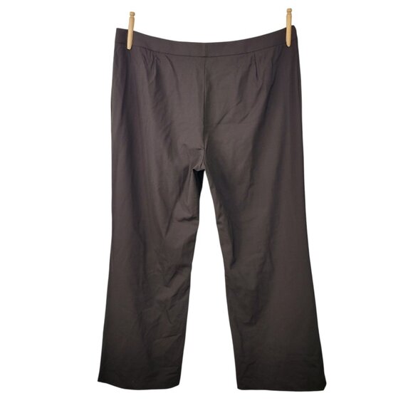 NEW Lafayette 148 New York Menswear Wool Trousers Plus 18 Brown Wide Leg Pants - Picture 4 of 7